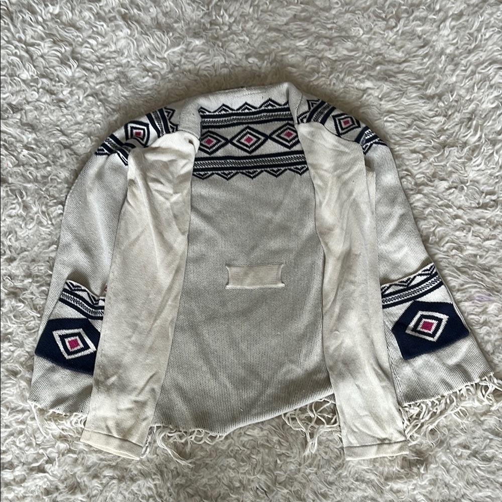 Billabong Patterned White and Navy Women's Sweater ❤️
